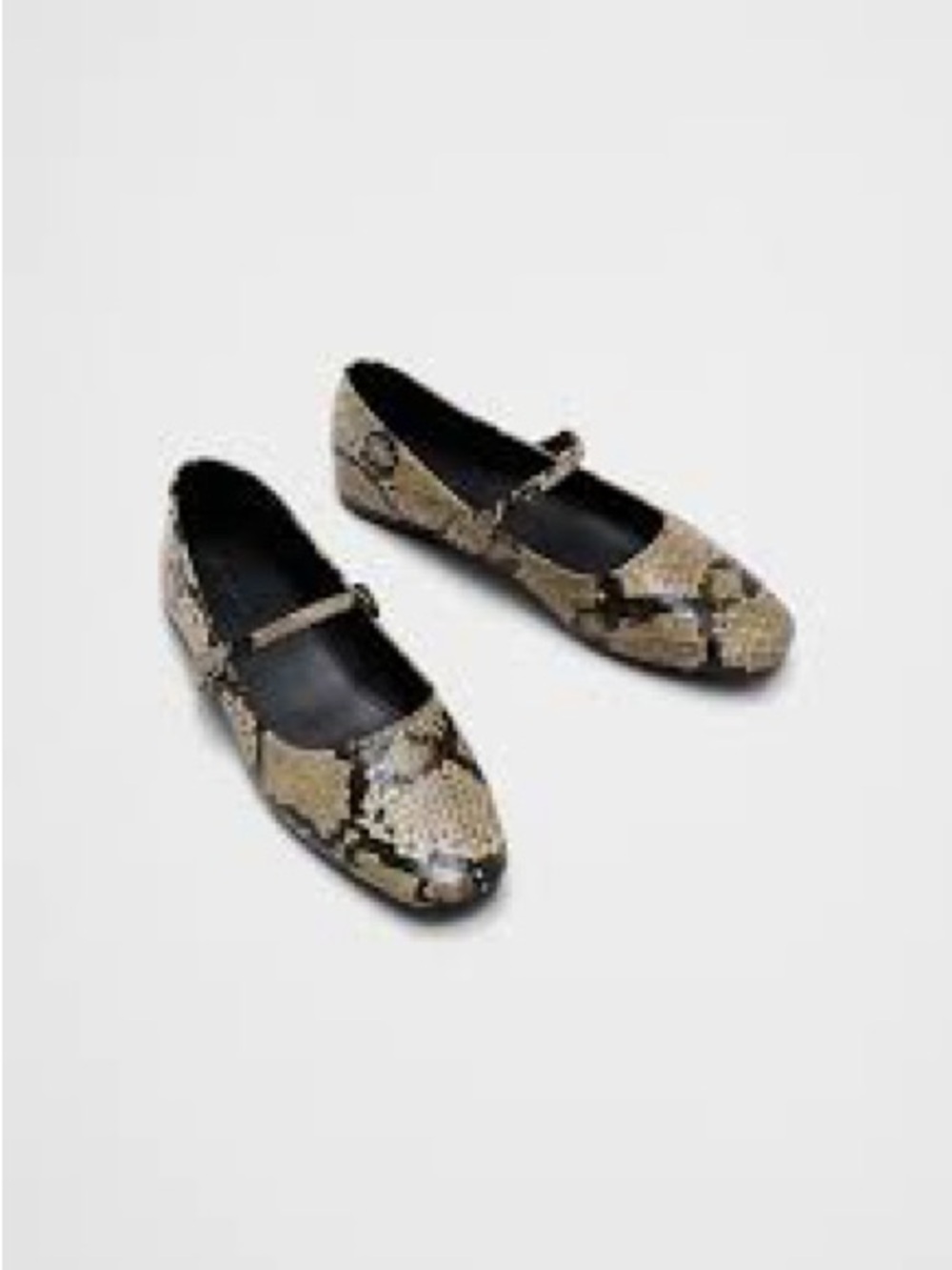 Banana Republic Snake-Print Vegan Leather Mary Jane Ballet Flat